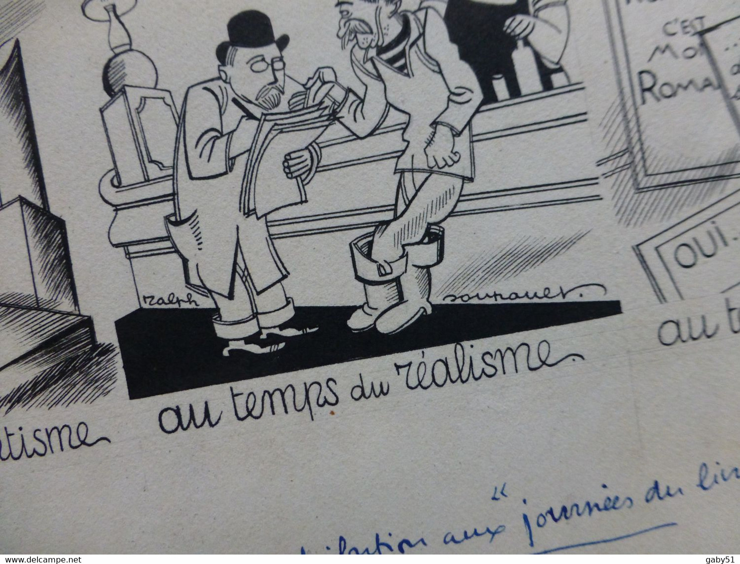 Journées Du Livre, Dessin Original De Ralph Soupault, Signé, Vers 1925, Encre De Chine, UNIQUE ; G 04 - Zeichnungen