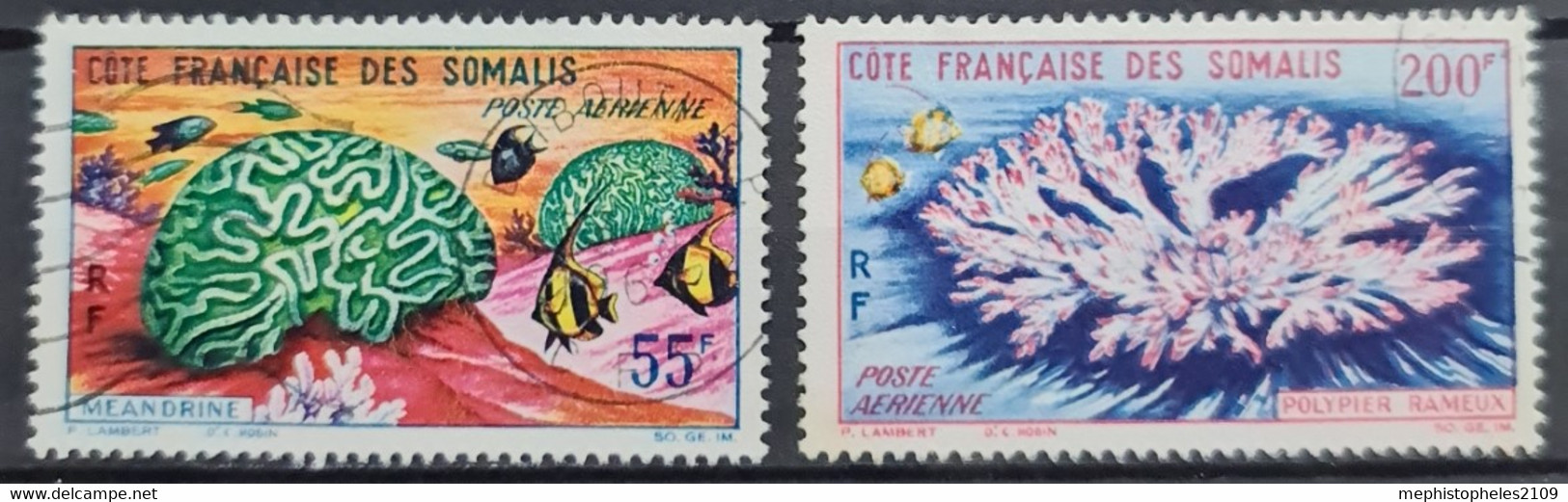 CÔTE FRANCAISE DES SOMALIS 1963 - MNH - YT 35, 36 - Gebruikt