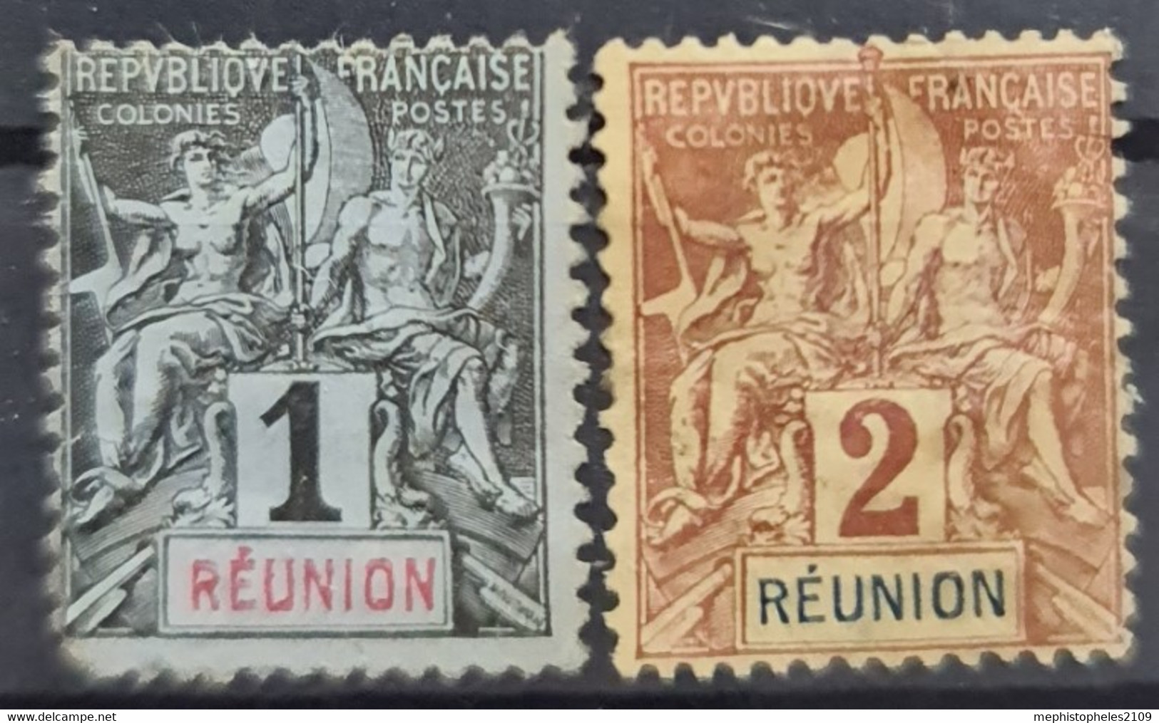 RÉUNION 1892 - MLH - YT 32, 33 - Unused Stamps