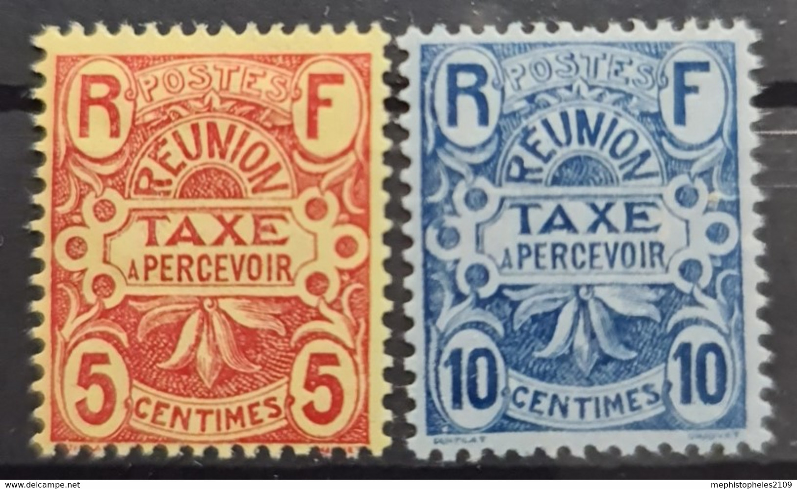 RÉUNION 1907 - MLH - YT 6, 7 - Taxe à Percevoir - Strafport