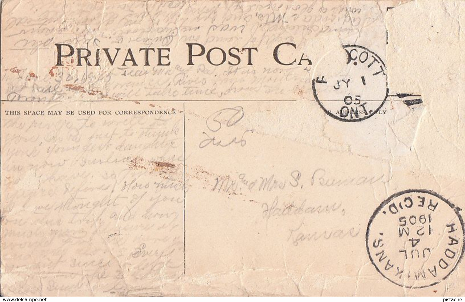 3029 – Toronto – Island Park – Postmark 1905 – By W.G. MacFarlane – Poor Condition – See 2 Scans - Toronto