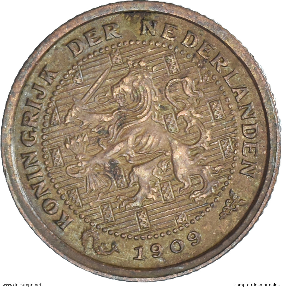 Monnaie, Pays-Bas, 1/2 Cent, 1909 - 0.5 Centavos