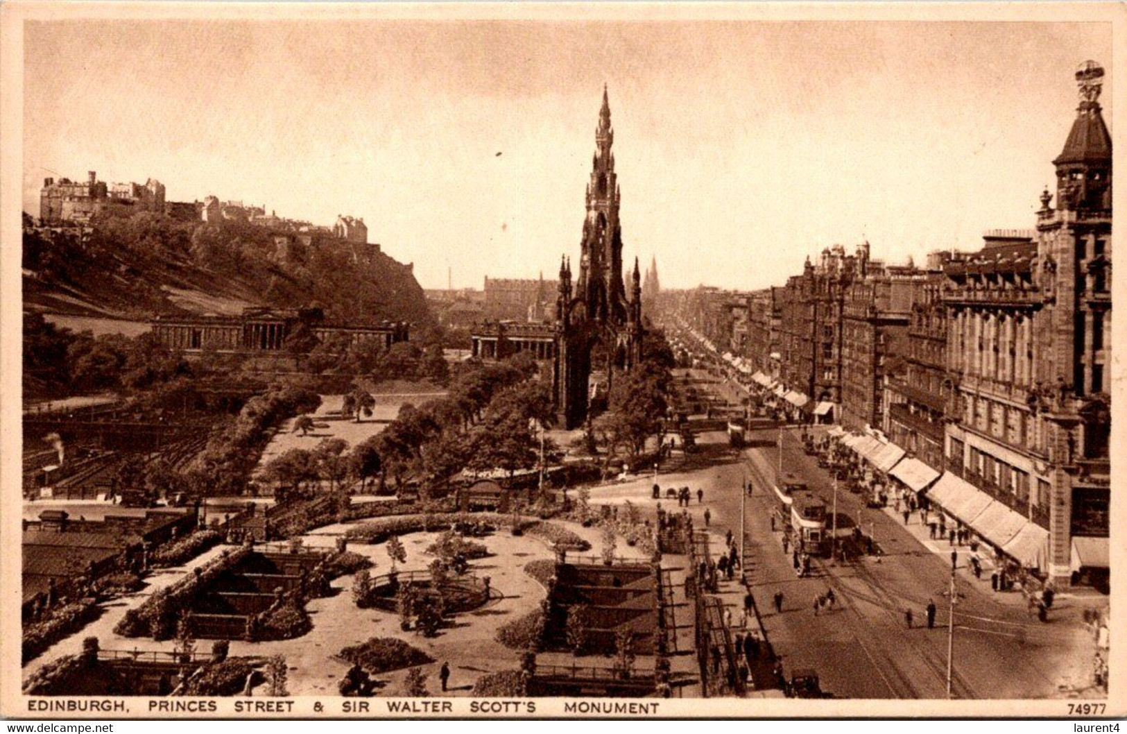 (4 M 8) VERY OLD - UK - Sepia - Edinburgh Sir Walter Scott's MOnument - Monumenti