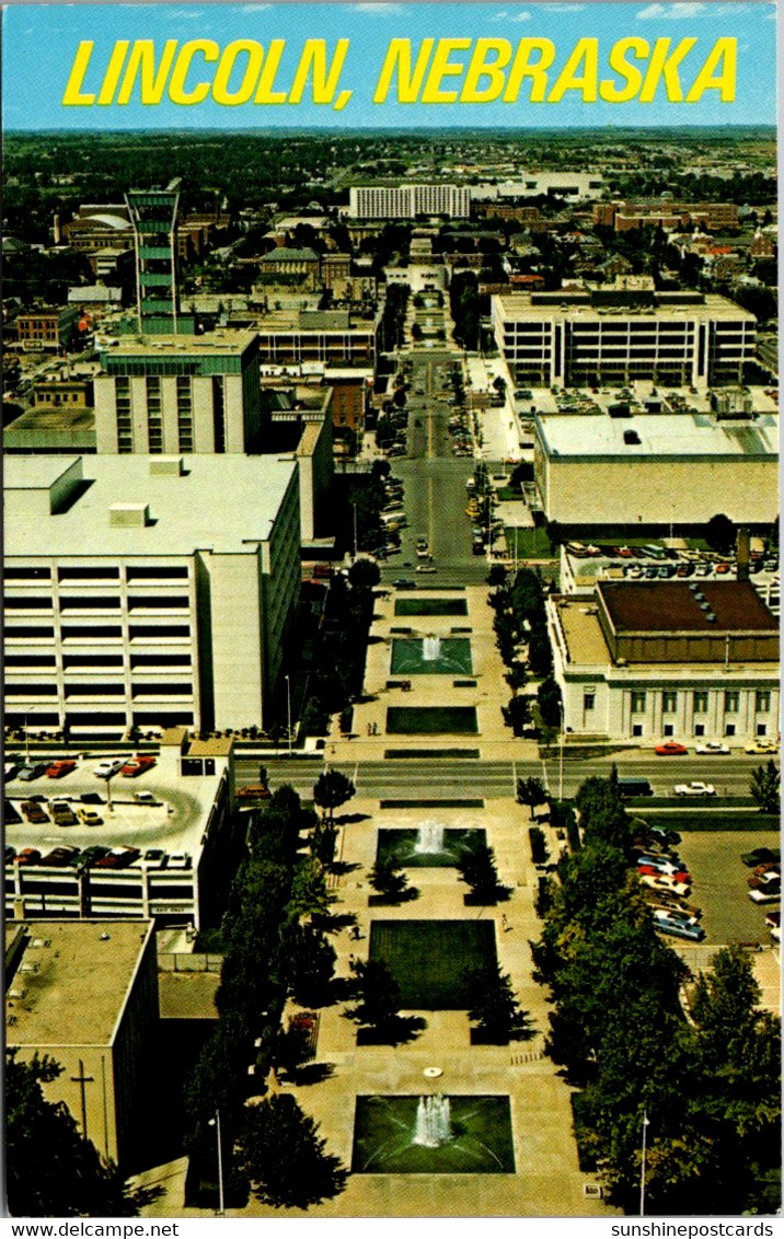 Nebraska Lincoln Business District Viewed From Window Of Capitol Building - Lincoln