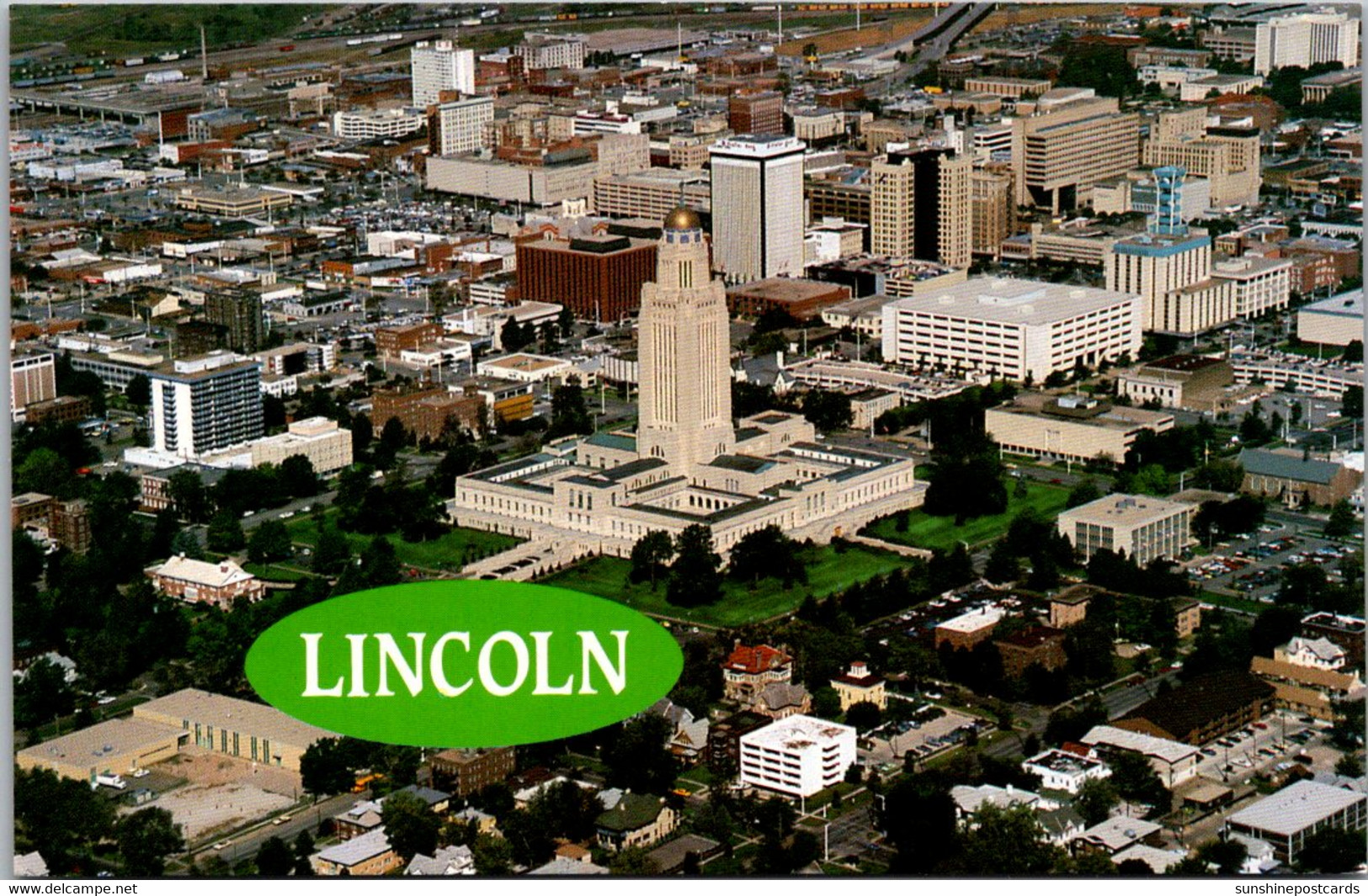 Nebraska Lincoln Greetings Showing State Capitol Building - Lincoln