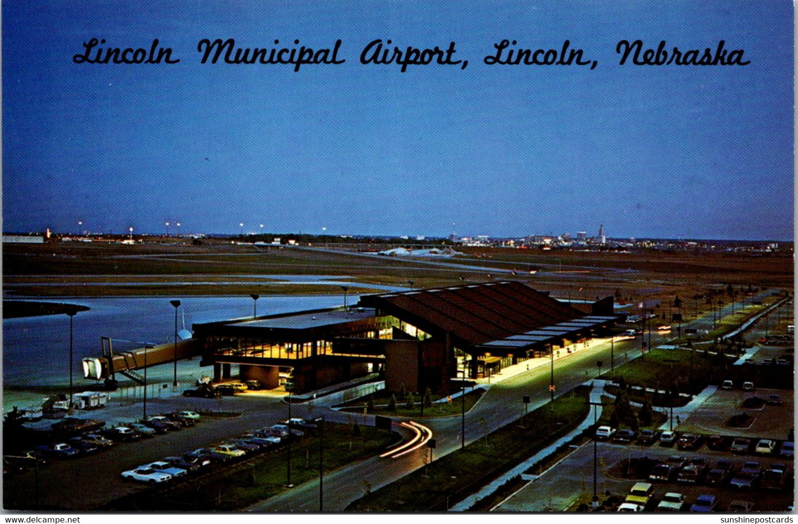 Nebraska Lincoln Municipal Airport At Night - Lincoln