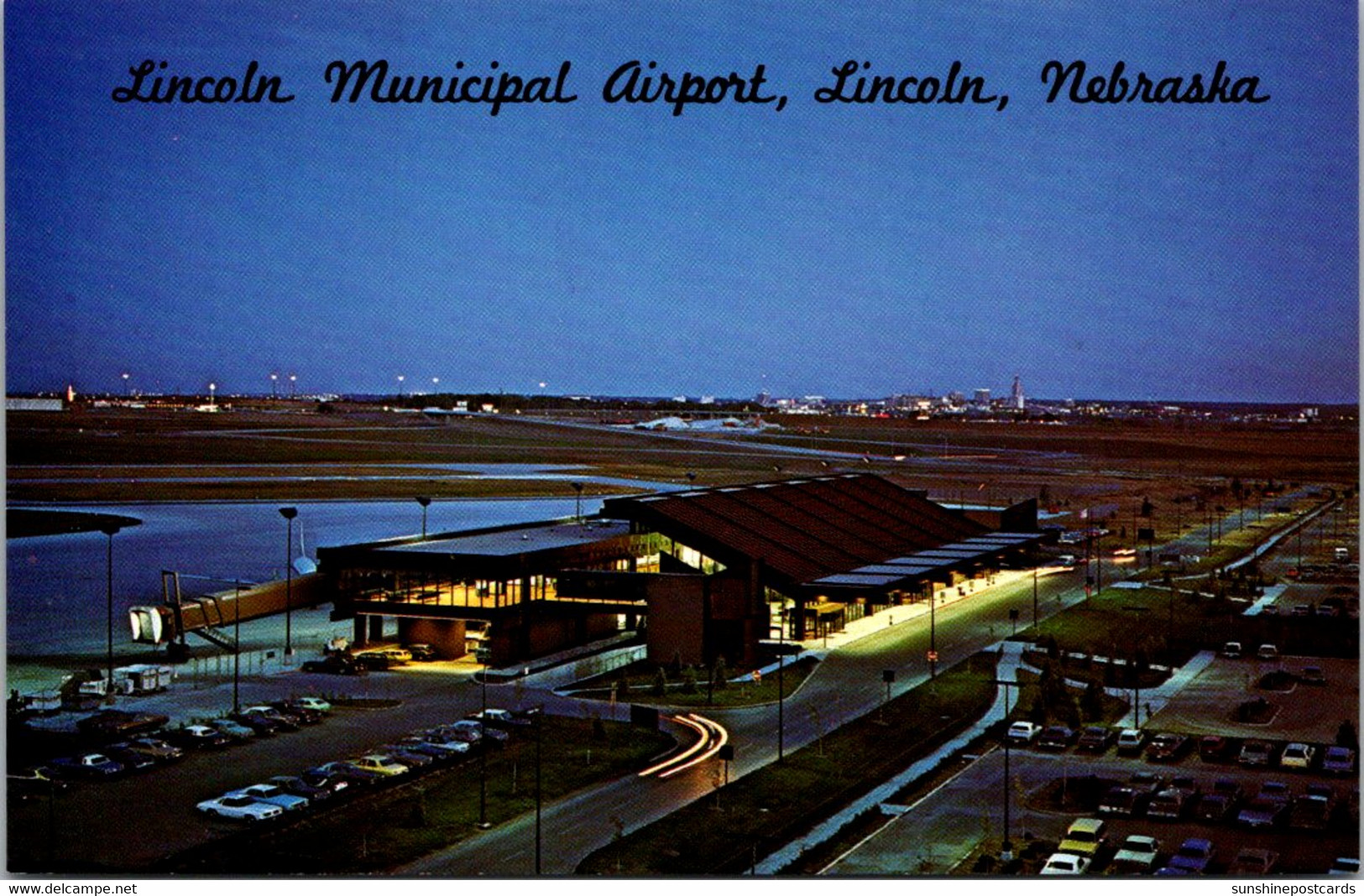 Nebraska Lincoln Municipal Airport At Night - Lincoln