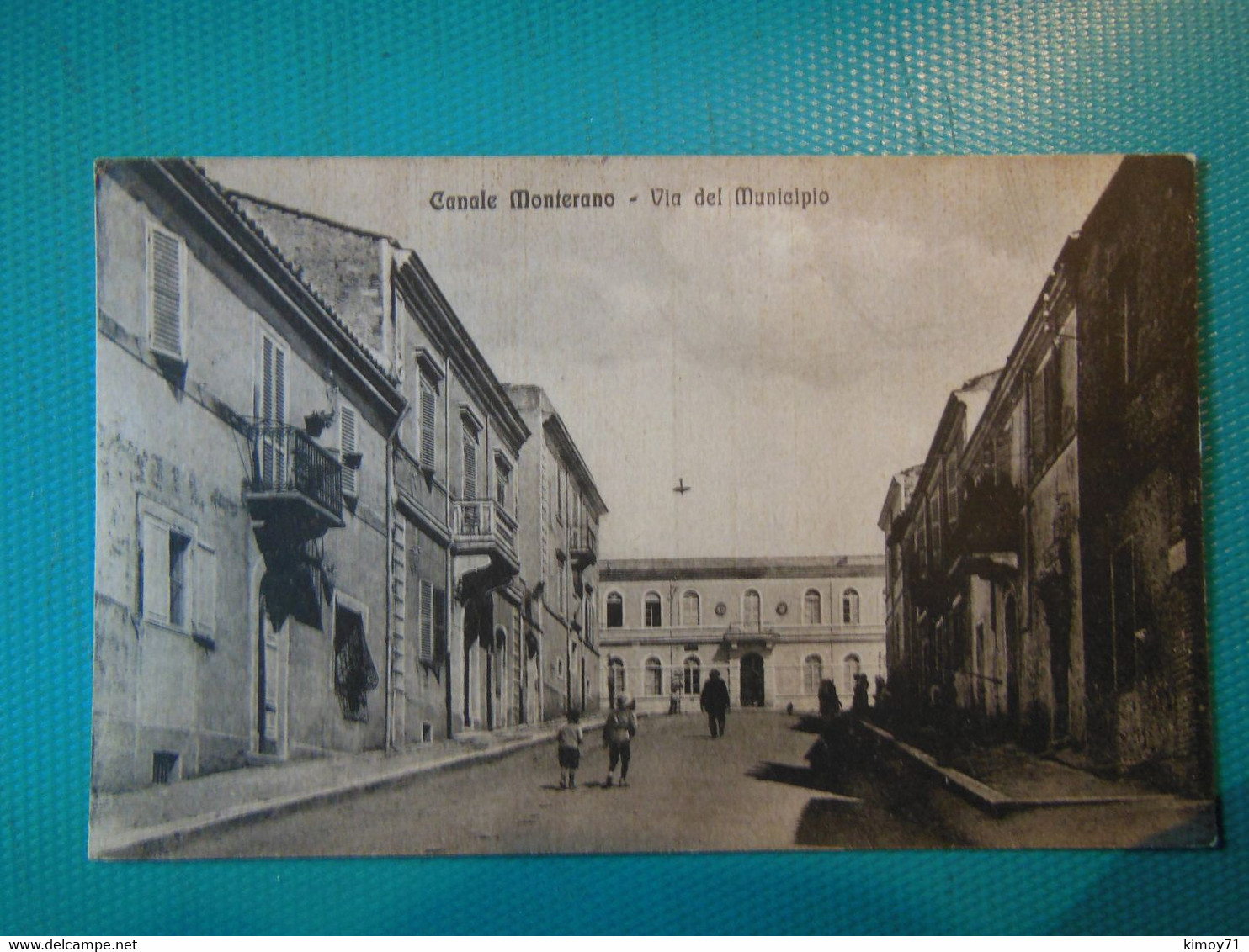 Cartolina Canale Monterano - Via Del Municipio. Viaggiata 1942 - Altri & Non Classificati