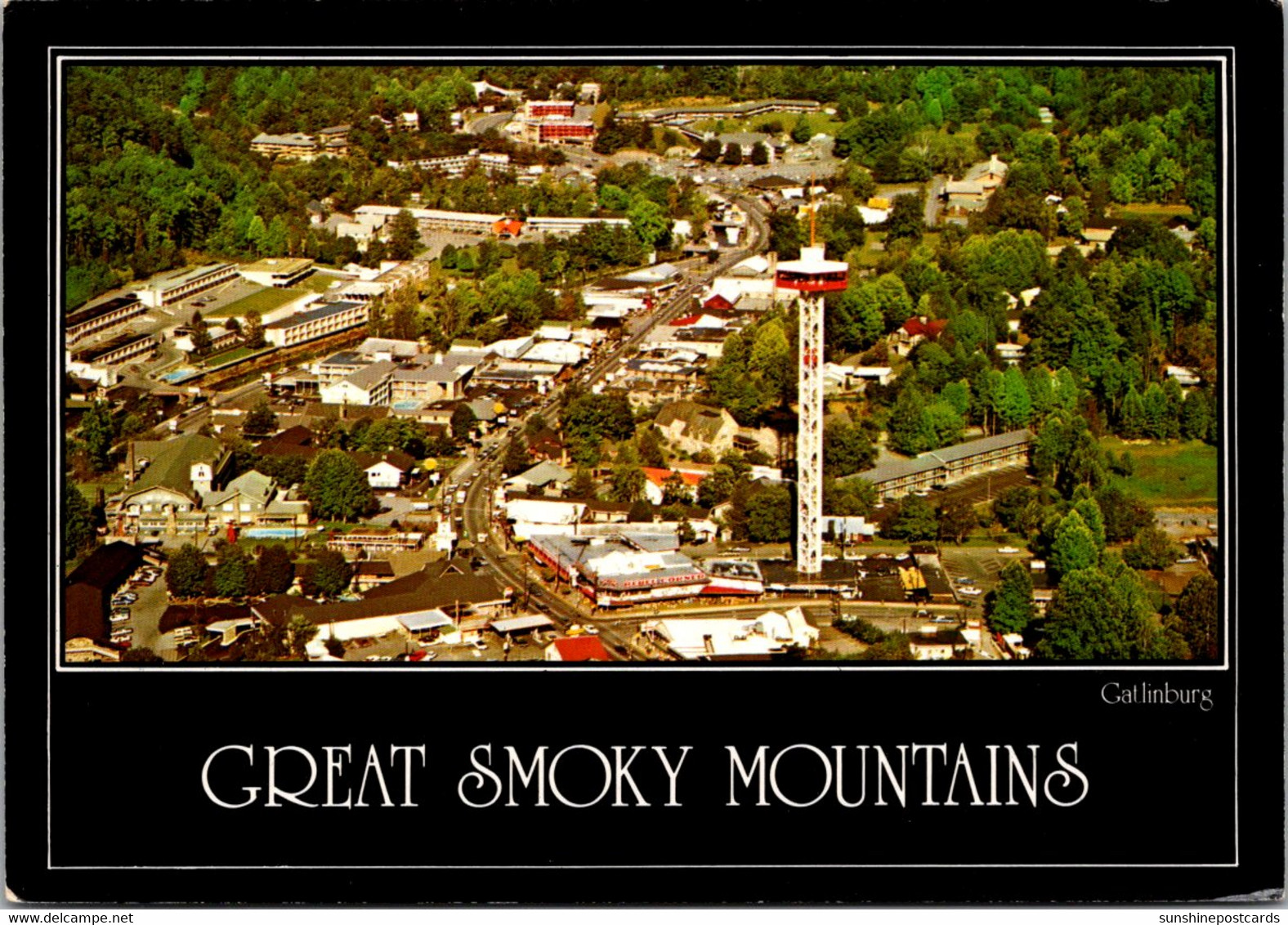 Tennessee Gatlinburg Aerial View - Smokey Mountains