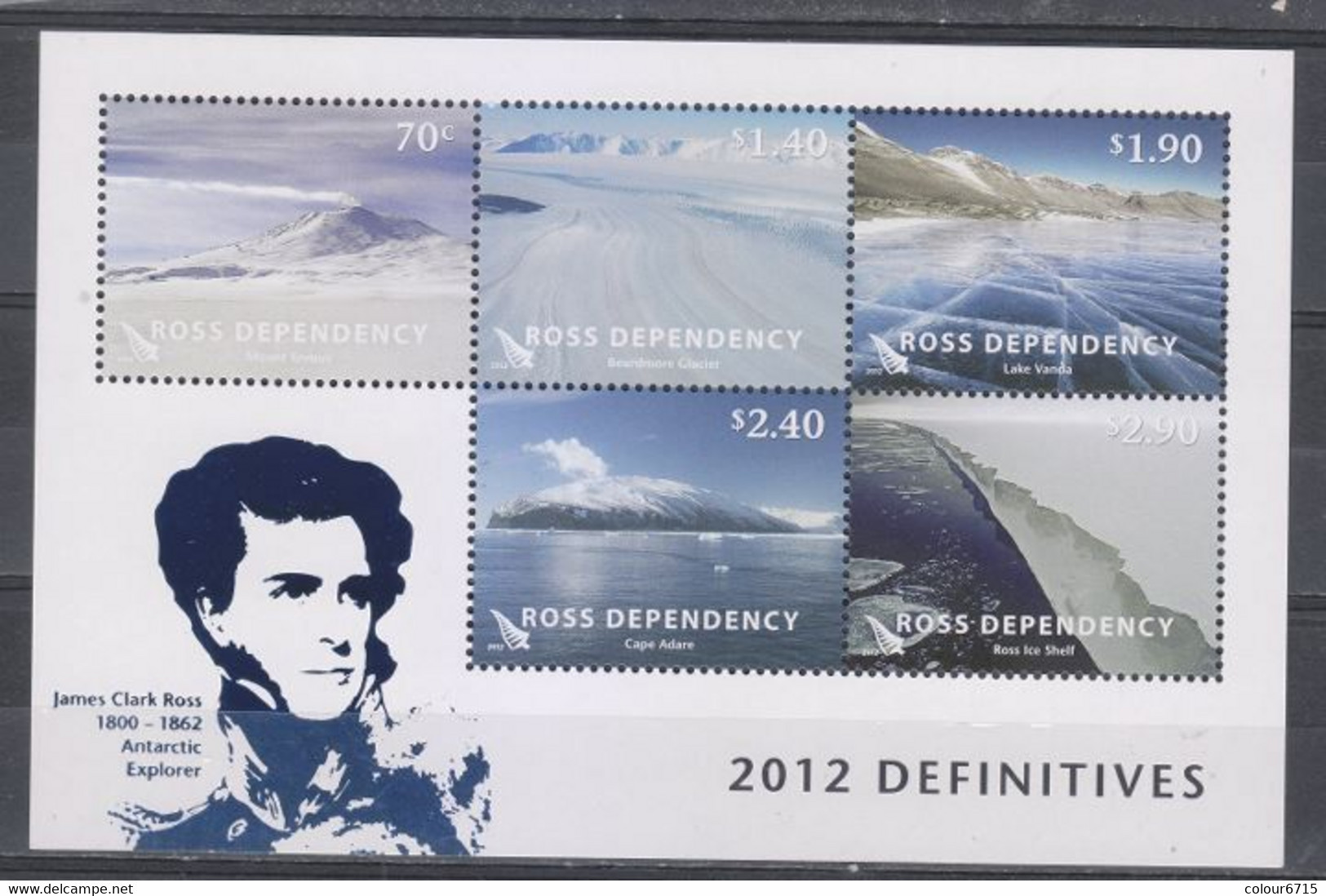 Ross Dependency 2012 Definitives/The Antarctic Landscapes Stamp MS/Block MNH - Neufs