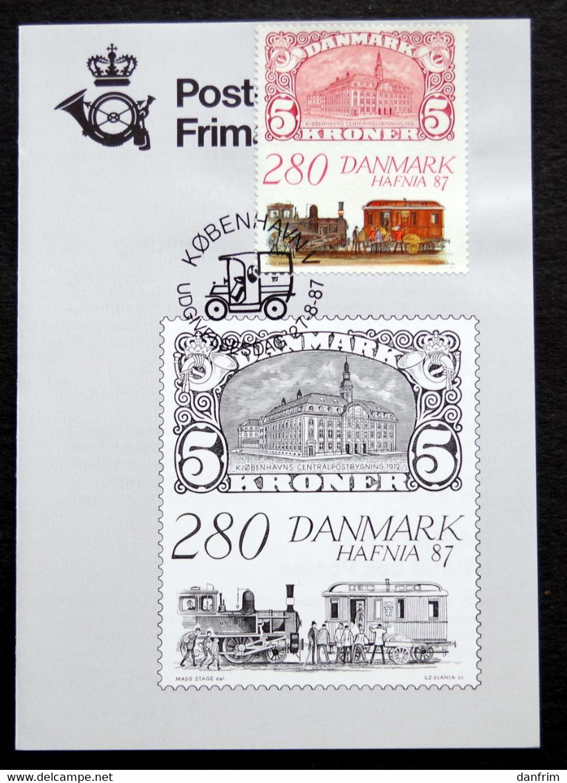 Denmark 1987 Hafnia 87 The General Post Office Building- MiNr. 900 FDC ( Lot Ks ) - FDC