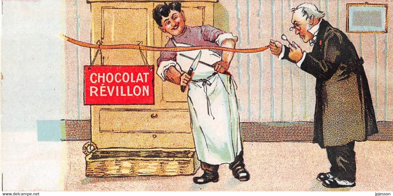 CHROMO - CHOCOLAT REVILLON - TIRETTE D'UN CHROMO A SYSTEME - Revillon