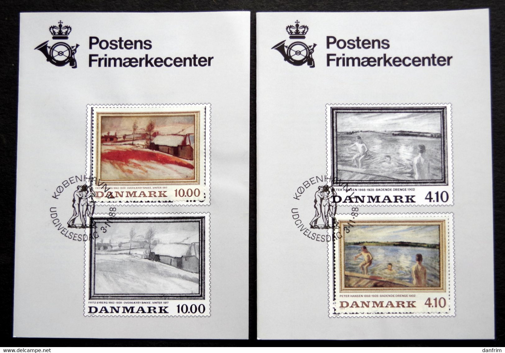 Denmark 1988 MiNr.932-33 KUNST FDC. (lot Ks ) - FDC