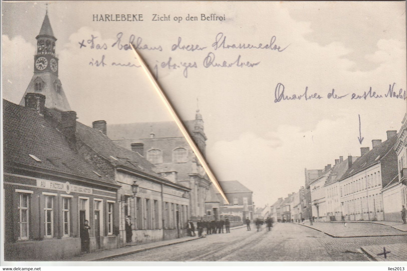 Harelbeke, Harlebeke, Zicht Op Den Beffroi,  2 Scans - Harelbeke