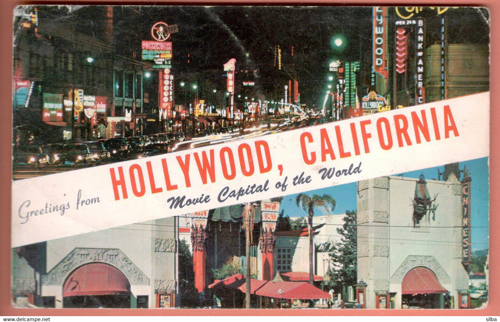 United States Los Angeles 1982 / Hollywood, California, Movie Capital Of The World, Greetings, Chinese Theatre - Los Angeles