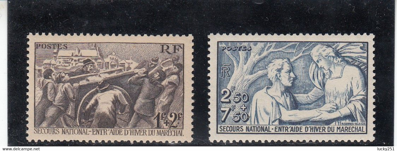 France - Année 1941 - Neuf** - N°YT 497/98 - Au Profit Du Secours National - Unused Stamps
