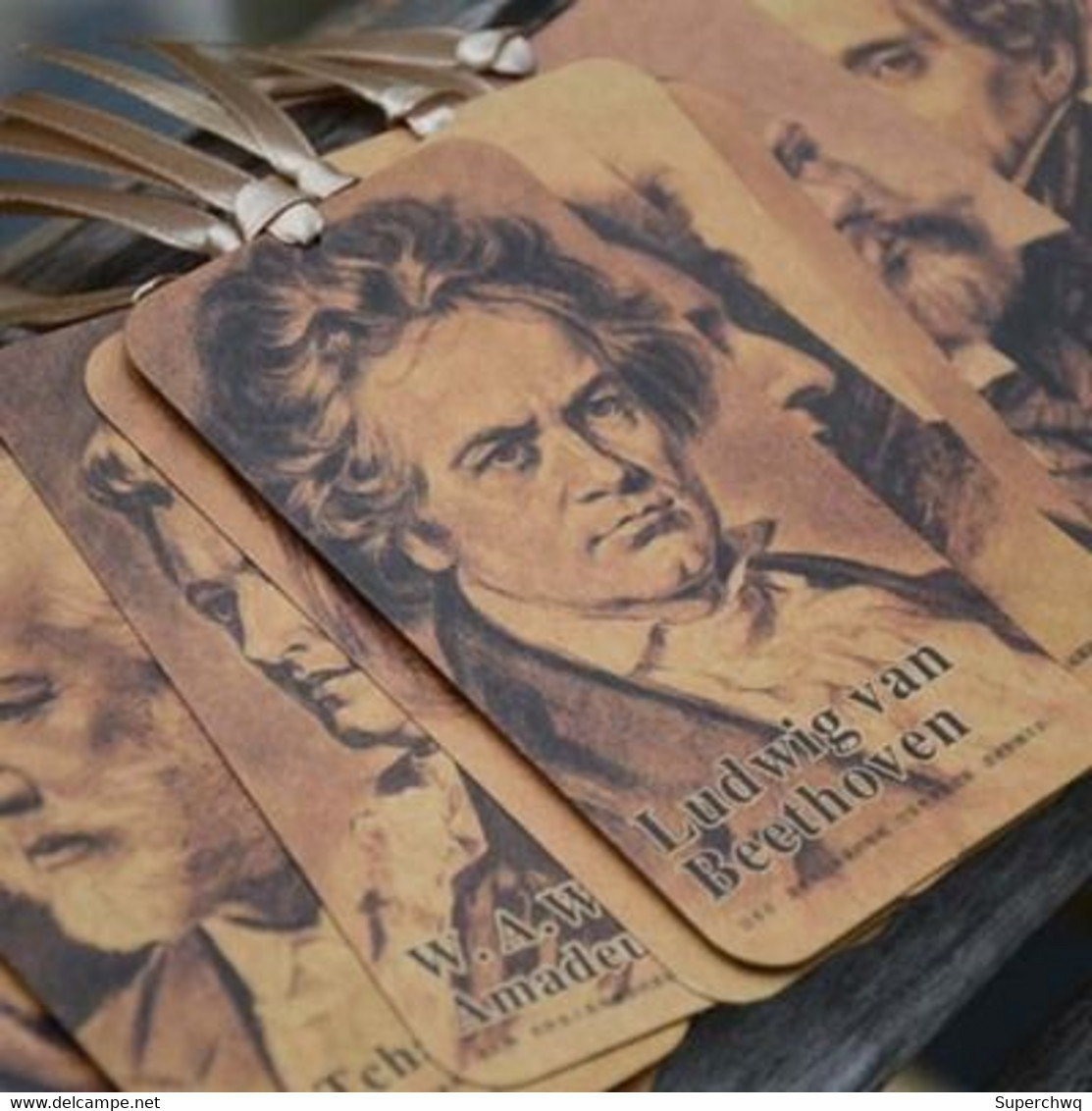 China Bookmark，World Famous Musician, Beethoven/Tchaikovsky/Mendelssohn Etc，10 bookmarks - Marque-Pages