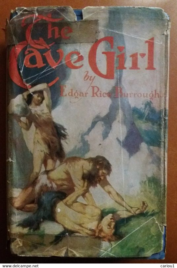 C1  Edgar Rice Burroughs THE CAVE GIRL Methuen 1935 JAQUETTE Dust Jacket PORT INCLUS France - Sciencefiction