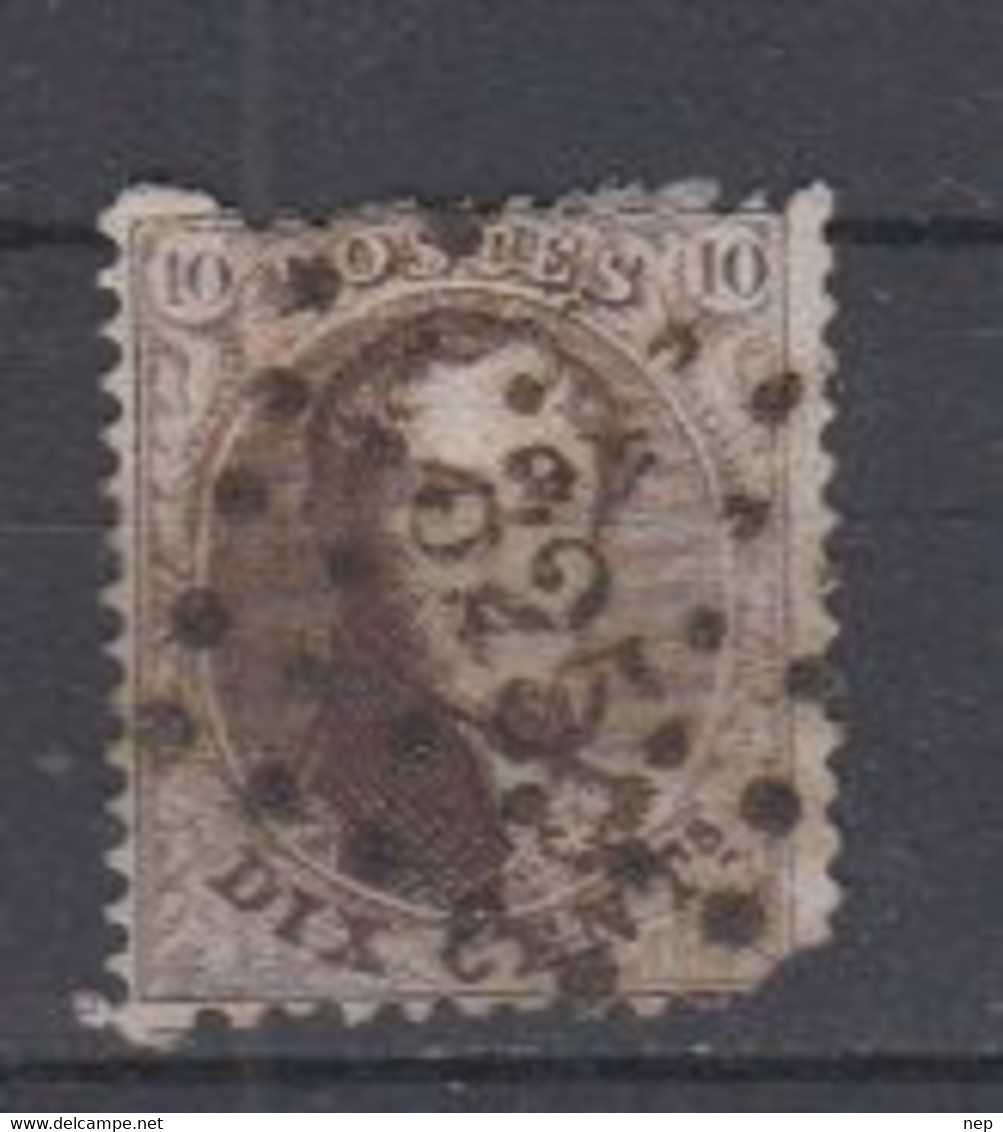 BELGIË - OBP - 1863 - Nr 14A  (PT 325 - (ST-JOSSE - TEN - NOODE) - Coba + 3.00 € - Puntstempels