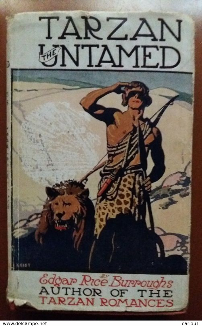 C1 Edgar Rice Burroughs TARZAN The UNTAMED Methuen 1921 JAQUETTE Dust Jacket PORT INCLUS France - Avant 1950