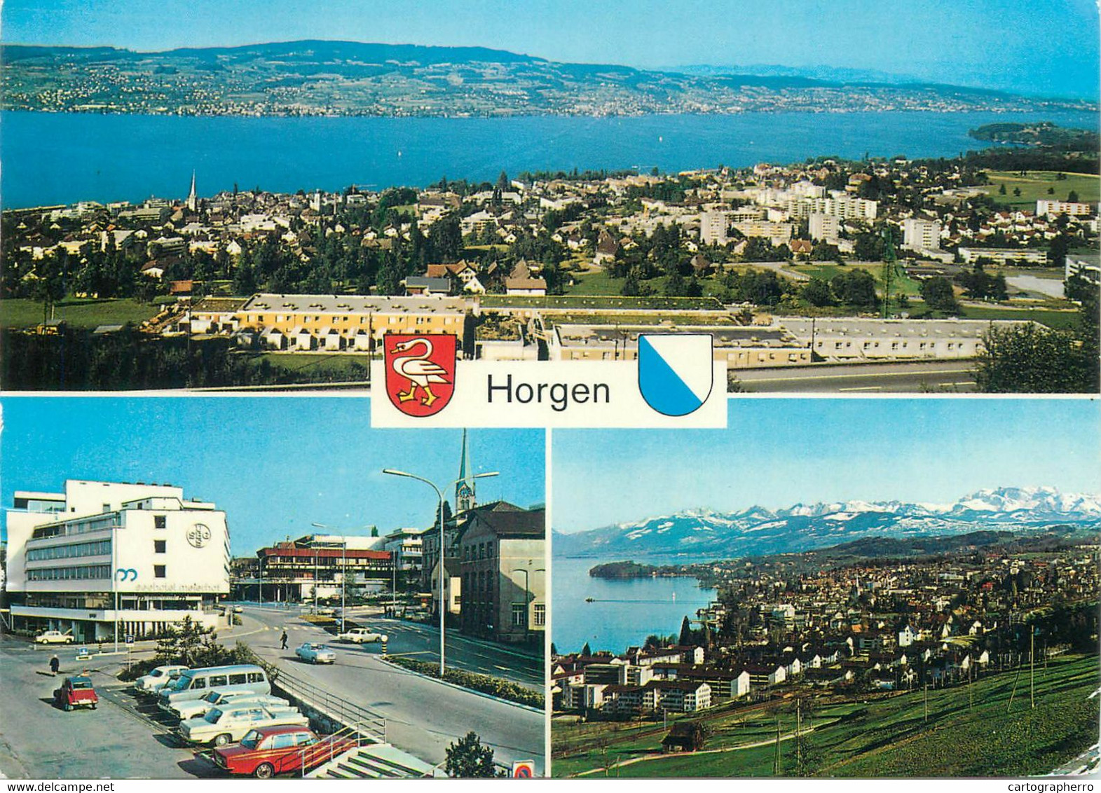 Switzerland Horgen Multi View Post Card - Horgen