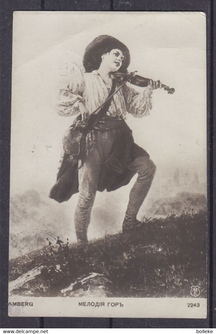 Russie - Estonie - Carte Postale De 1914 - Oblit Reval - Exp Vers Abo - Cachet De Turku - Musicien - Violon - Máquinas Franqueo (EMA)