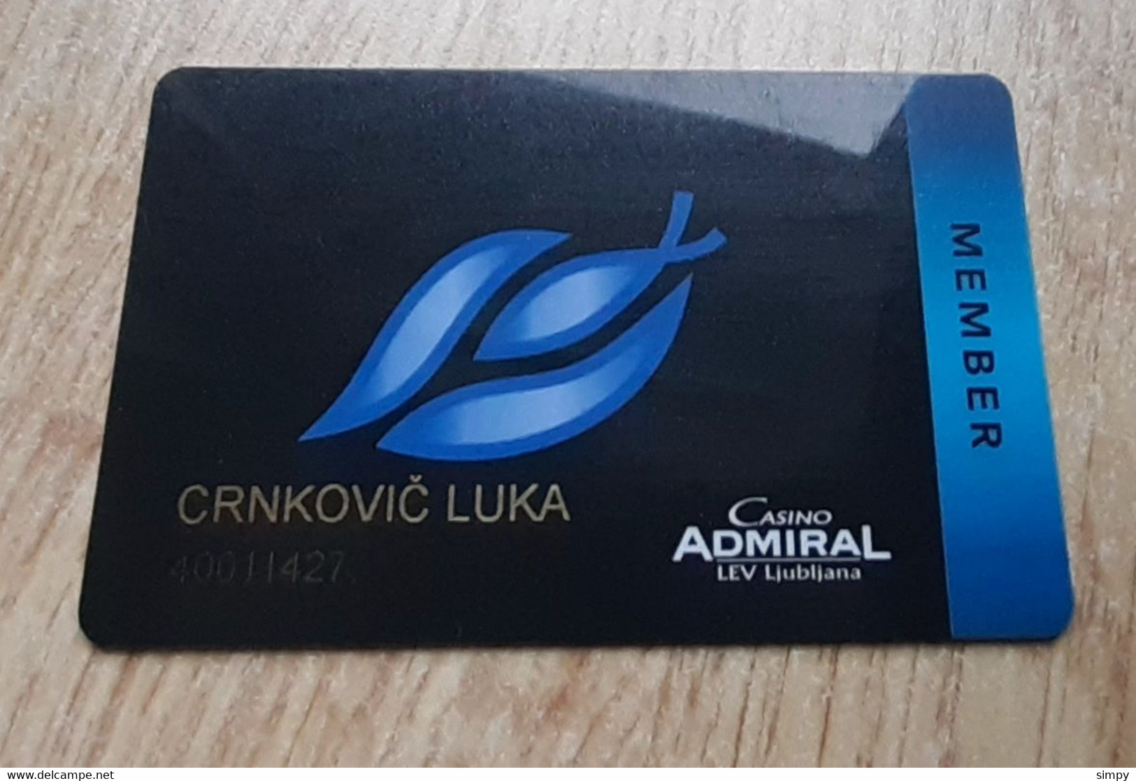 Casino Admiral LEV Ljubljana MEMBER With Gold Name And Serial Number Players Club Slovenia Casino Card - Tarjetas De Casino