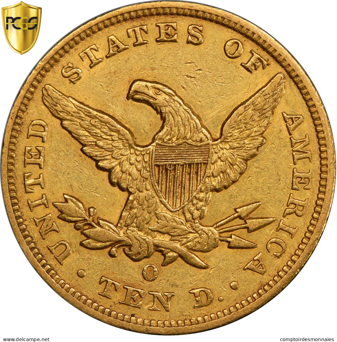 États-Unis, 10 Dollars, Coronet Head, 1852, New Orleans, Or, PCGS, AU50 - 10$ - Eagles - 1866-1907: Coronet Head