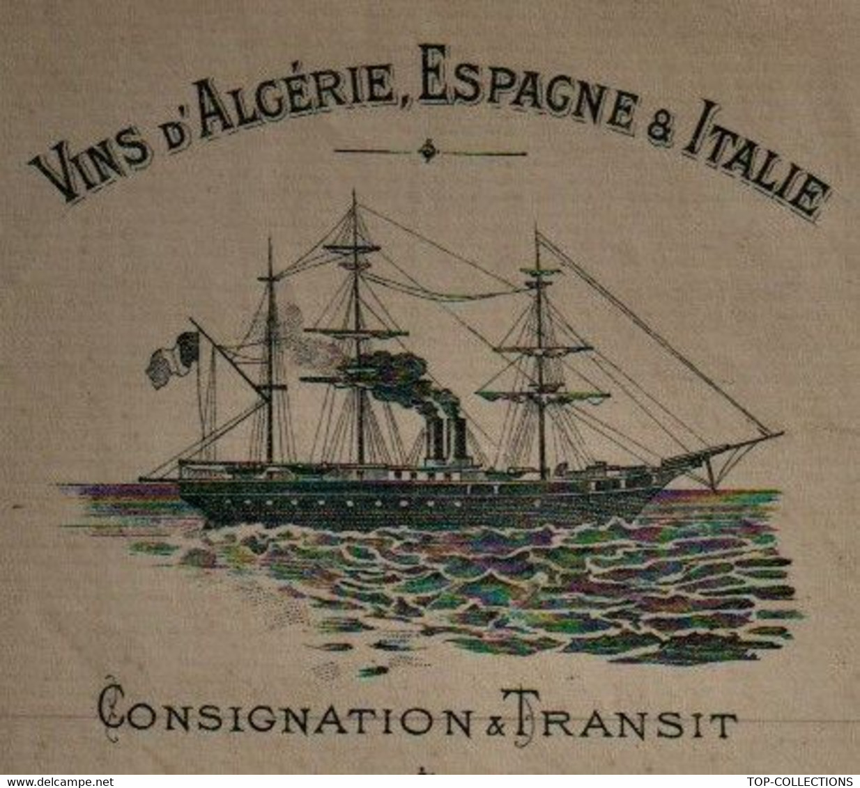 1910 NAVIGATION VIGNETTE TRANSPORTS MARITIMES DE VIN ALGERIE Espagne Italie I.LAVABRE Cette Sète Hérault Pour St Sulpice - 1900 – 1949