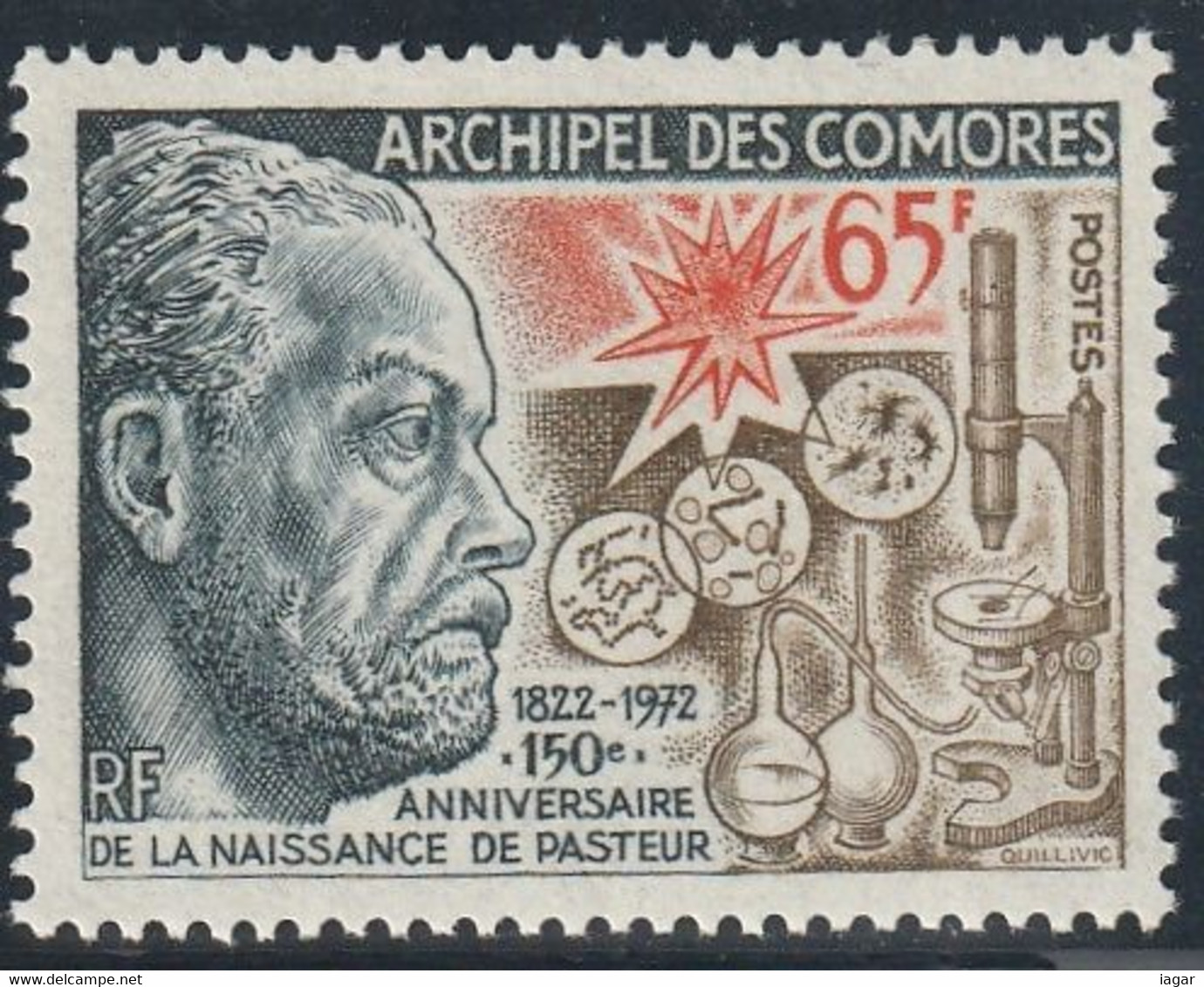 THEMATIC FAMOUS PEOPLE, PASTEUR. - COMORES - Louis Pasteur