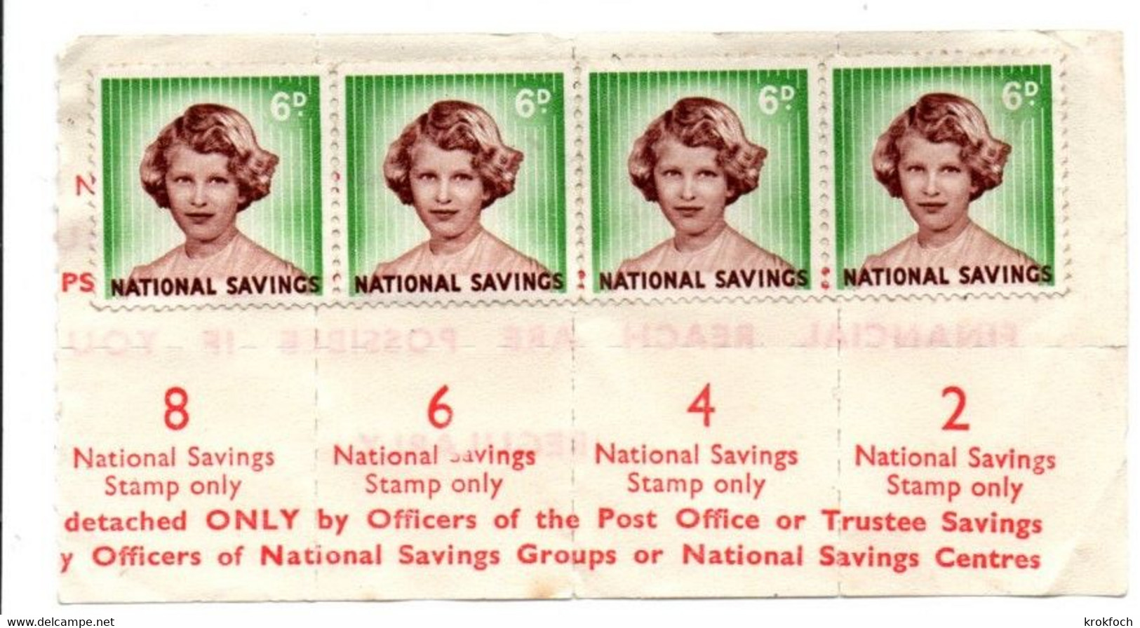 National Savings - 4 Stamps 6d - Werbemarken, Vignetten