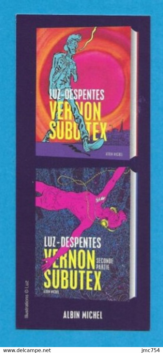 Marque Page Albin Michel.    Vernon Subutex.   Luz-Despentes.    Recto-verso.   Bookmark. - Marque-Pages