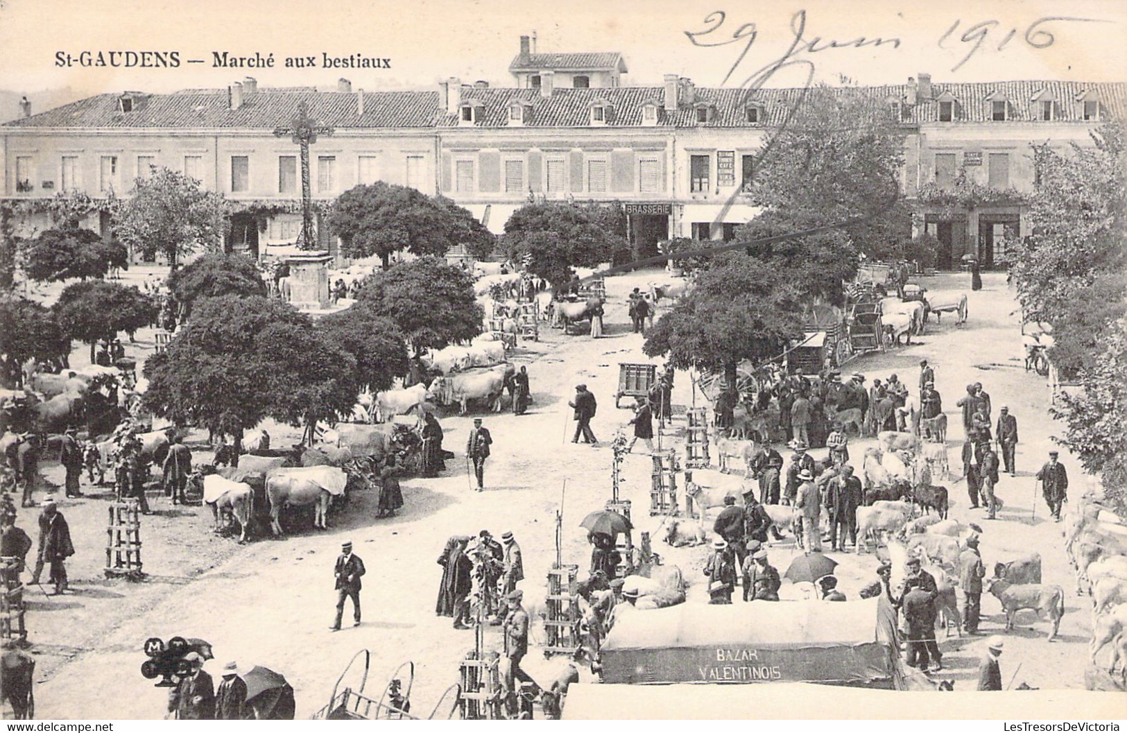 CPA - Marché - Commerce - 31 - ST Gaudens - Marché Aux Bestiaux - Belle Animation - Mercados