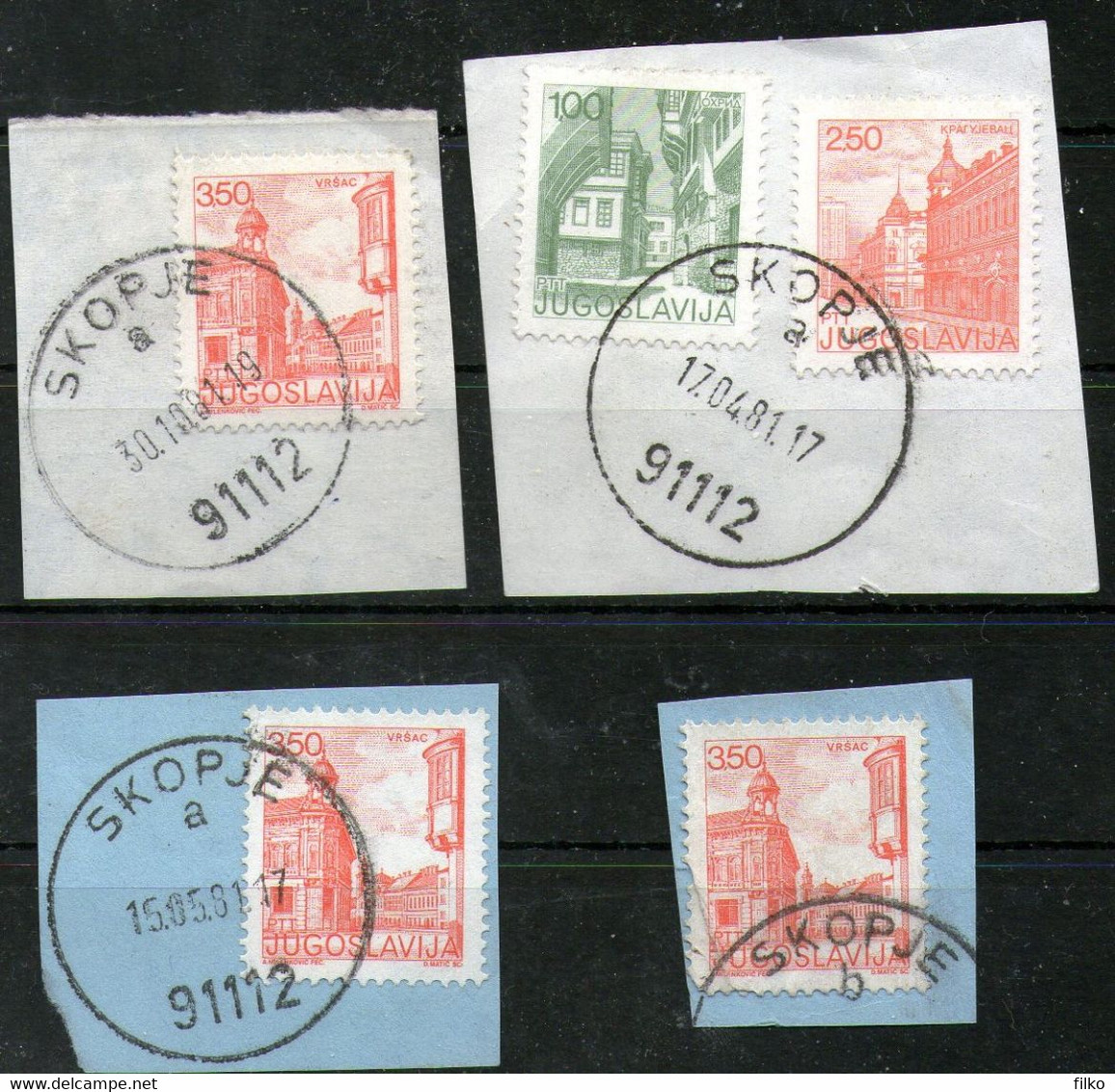 Yugoslavia,1981,turismus,Y&T#1279+1536+1764,cancel:Skopje,as Scan - Used Stamps