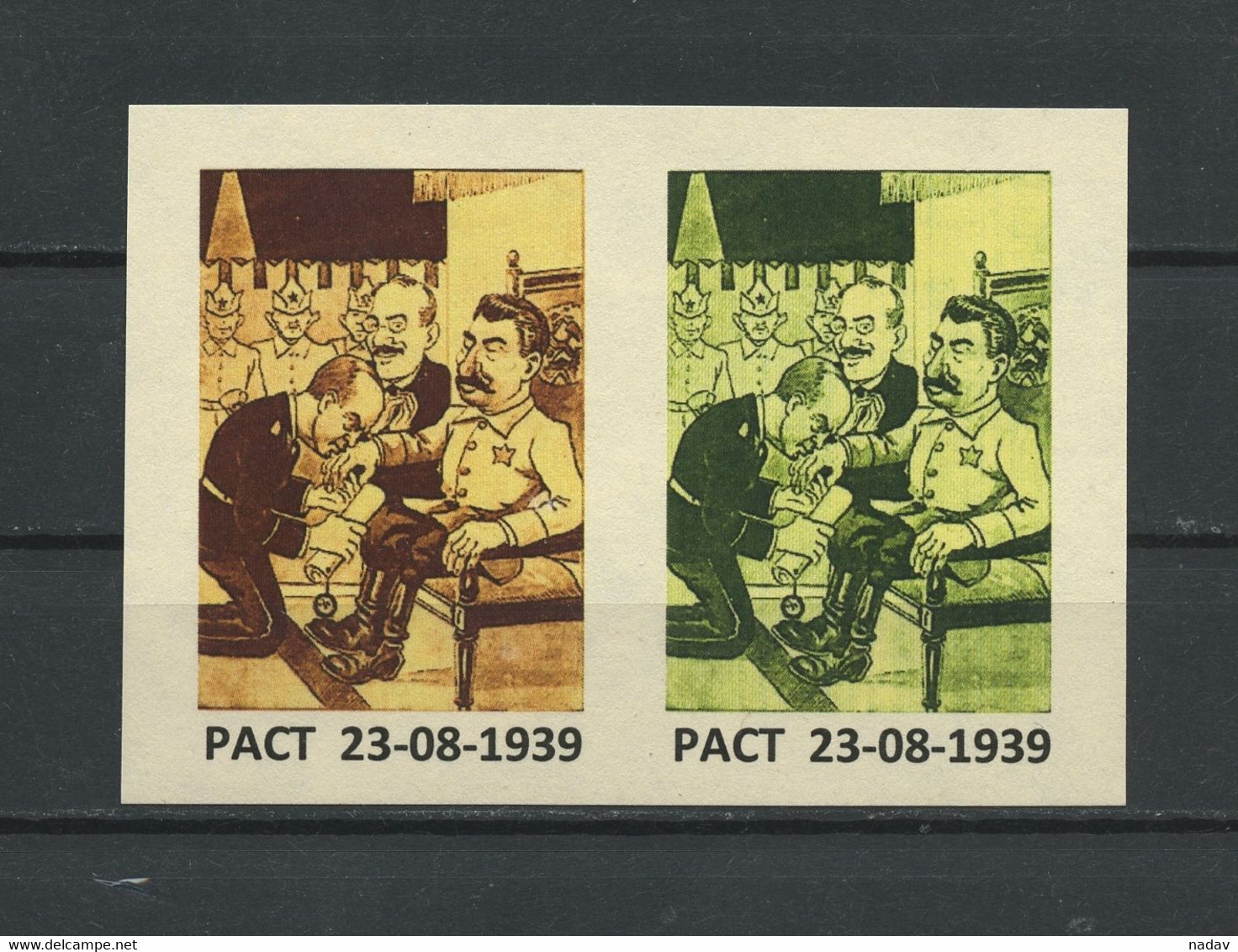 Russia & USSR-1939 "Stalin-Molotov-Ribbentrop Pact"- Projekt,  Imperforate, Reproduction - MNH** - Proeven & Herdrukken