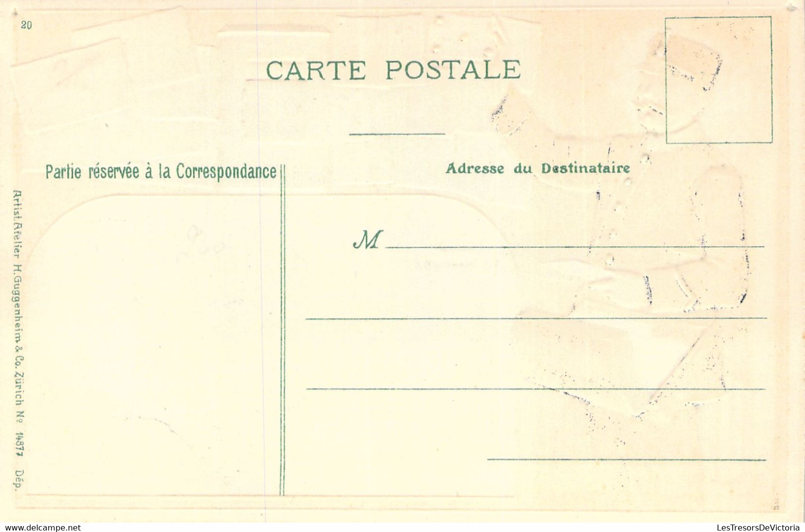 CPA - METIERS - Facteur En Illustration Non Signée Apportant Une Lettre En Souvenir De Paris LA MADELEINE - Relief - Autres & Non Classés