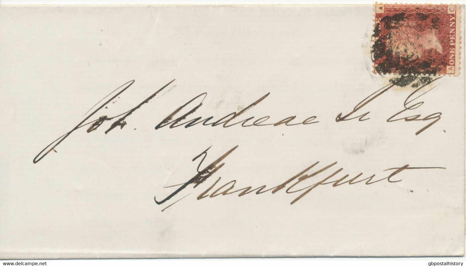 GB 20.12.1873, QV 1d Rose-red Pl.134 (AC) On Very Fine Printed Matter From LONDON To Mr. Johann Andreae, Frankfort - Cartas & Documentos