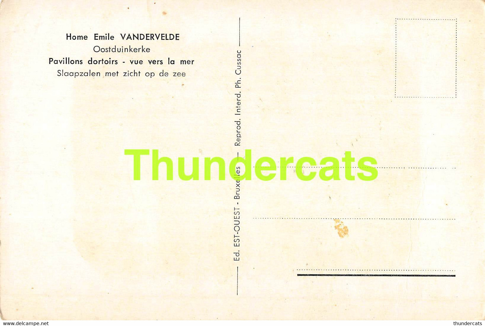 CPA OOSTDUINKERKE HOME EMILE VANDERVELDE - Oostduinkerke