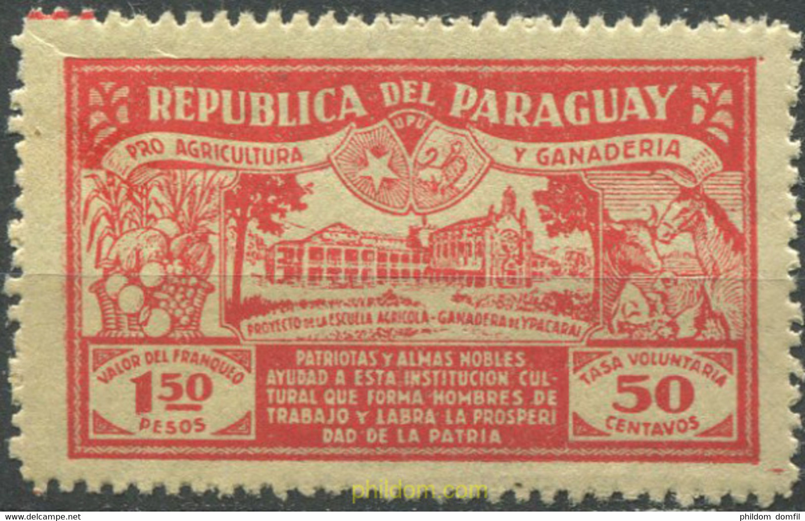 690647 MNH PARAGUAY 1931 PRO INSTITUTO AGRICOLA. - Paraguay