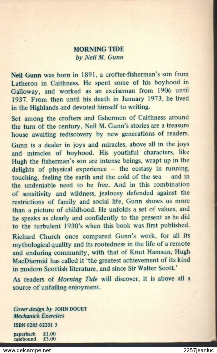 Morning Tide * Neil M. Gunn .*  Edition 1975 - Otros & Sin Clasificación