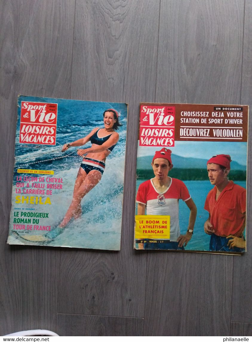 Lot 2 Numéros Sport Et Vie 1963 - Lots De Plusieurs Livres