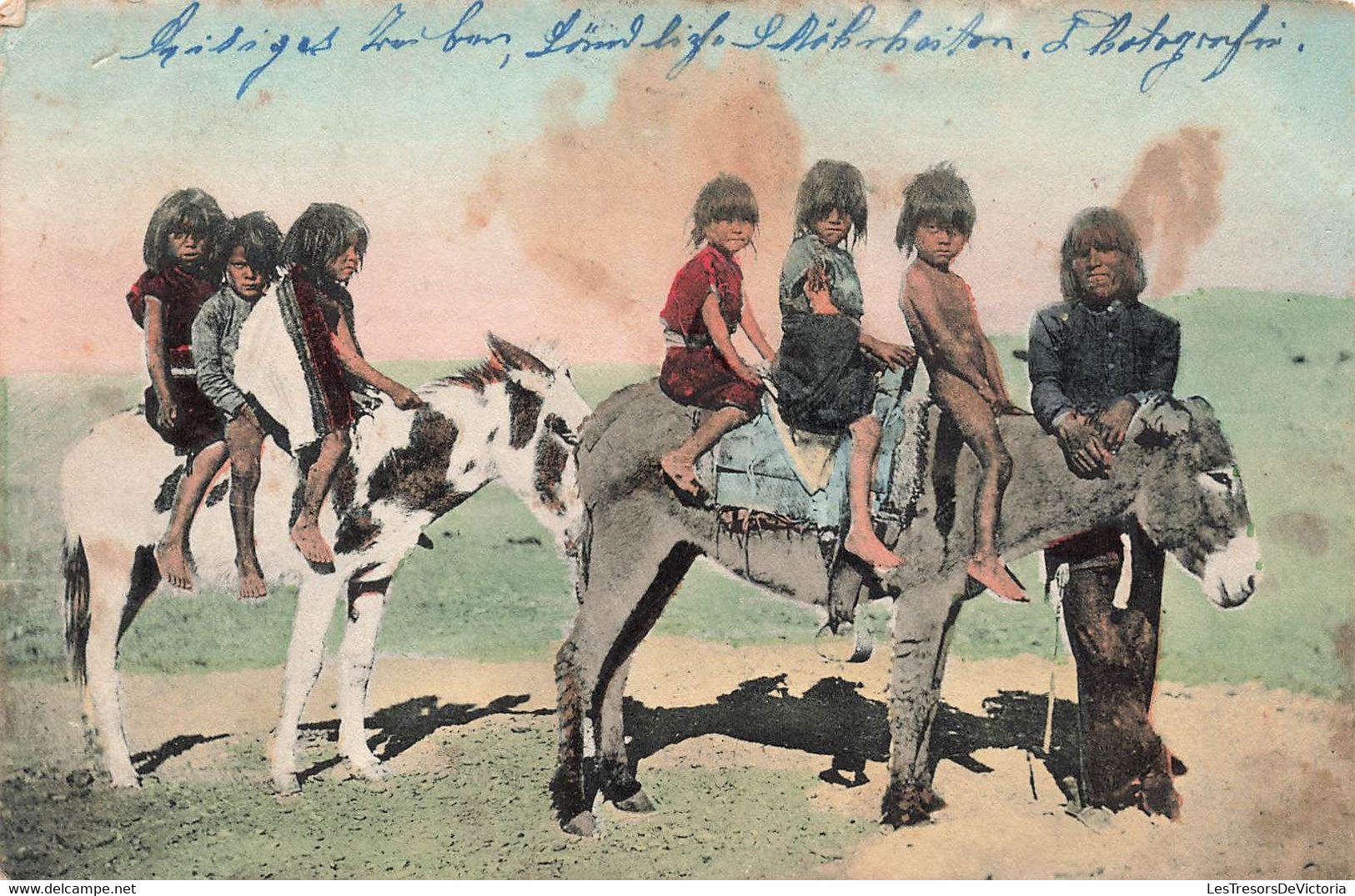 CPA Indien - On Dress Parade In Arizona - Oblitéré A Phoenix En 1907 - Colorisé - Native Americans