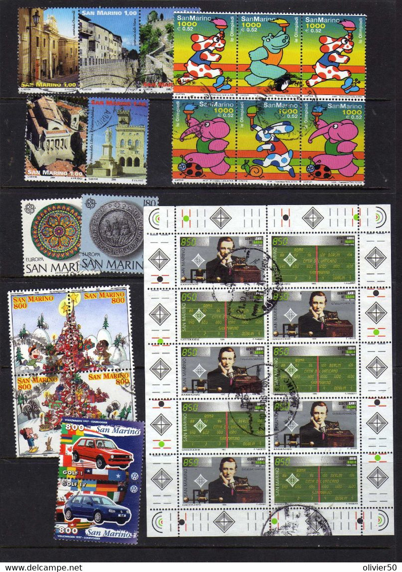 Saint-Marin  - Lot De Timbres Obliteres - Gebraucht