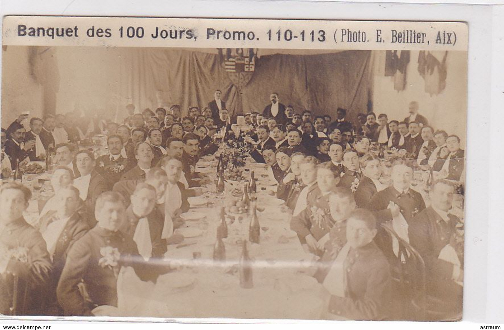 Cpa ( Carte Photo) -13- Aix - Ecole Des Arts Et Metiers - Promo 110 / 113 - Banquet Des 100 Jrs - Photo E. Beillier - Aix En Provence