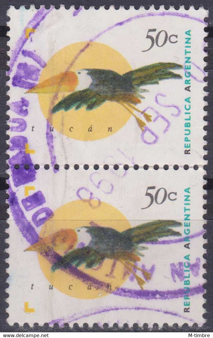 Argentine YT 1880 Mi 2254A Année 1995 (Used °) Animaux - Oiseaux - Toucan - Used Stamps