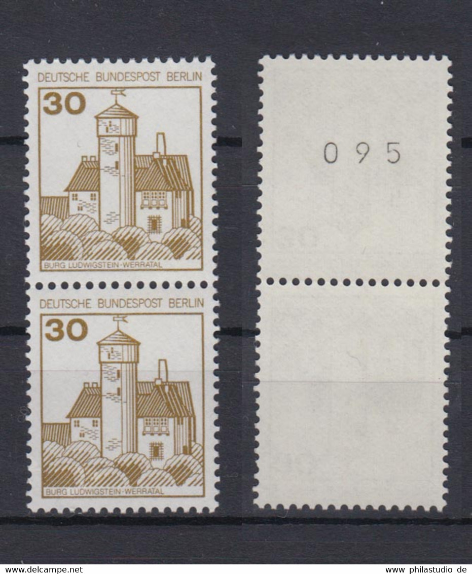 Berlin 534 RM Senkrechtes Paar Ungerade Nr. Burgen + Schlösser 30 Pf Postfrisch - Roller Precancels