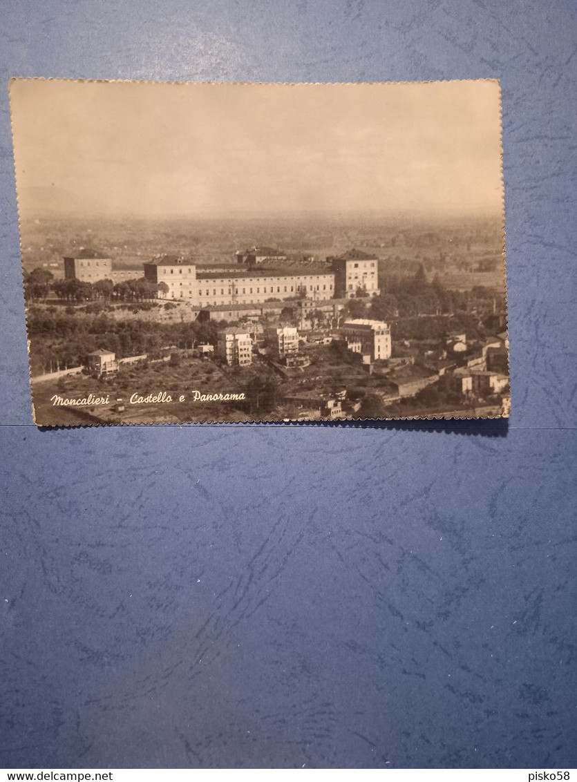 Italia-moncalieri-castello E Panorama-fg-1952 - Moncalieri