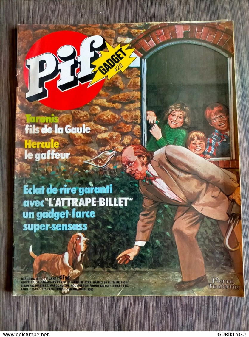 PIF GADGET N°  422 Placid Et Muzo Poster GROUP ACTION JOE HERCULE TBE 1977 - Pif & Hercule