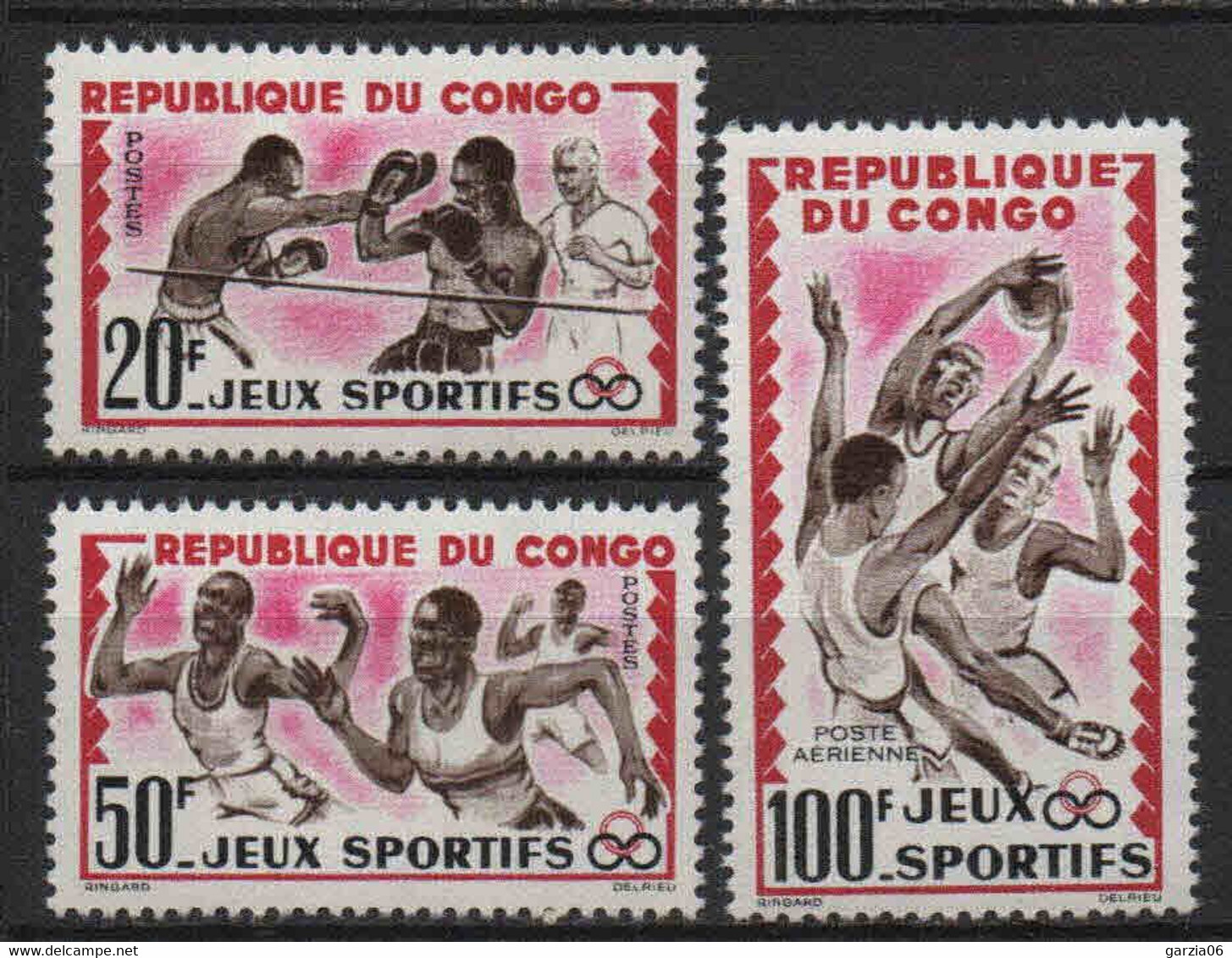 Congo  - 1962 - Jeux Sportifs  - N° 150+151+PA 7 - Neuf * - MLH - Neufs
