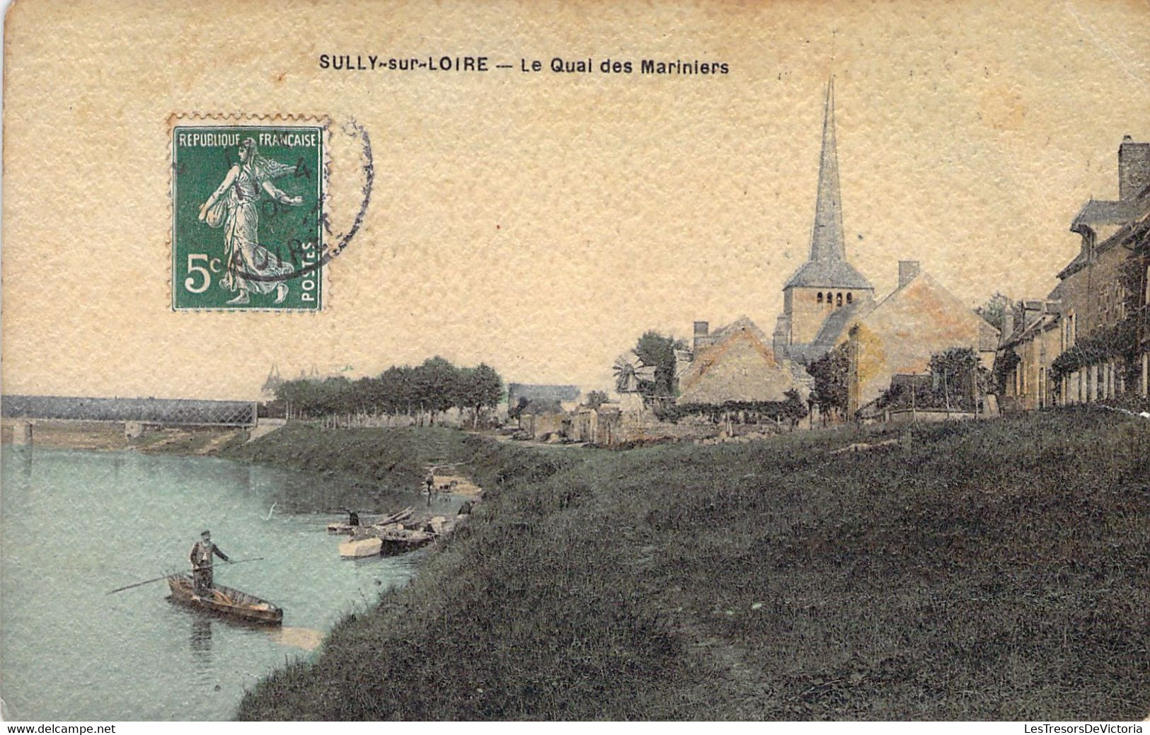 CPA - FRANCE - 45 - SULLY SUR LOIRE - Le Quai Des Mariniers - Colorisée - Sully Sur Loire